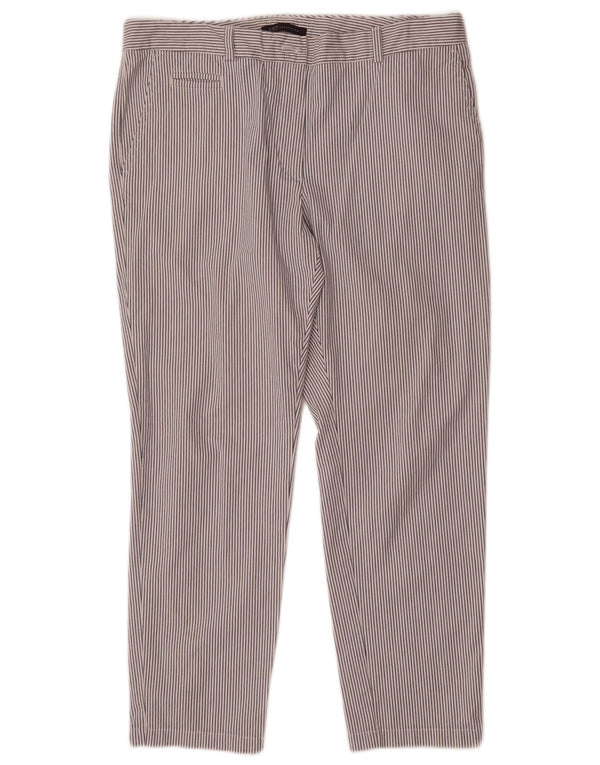 Marks & Spencer Chinobukser til kvinder UK 14 Large W34 L27 Hvid nålestribe