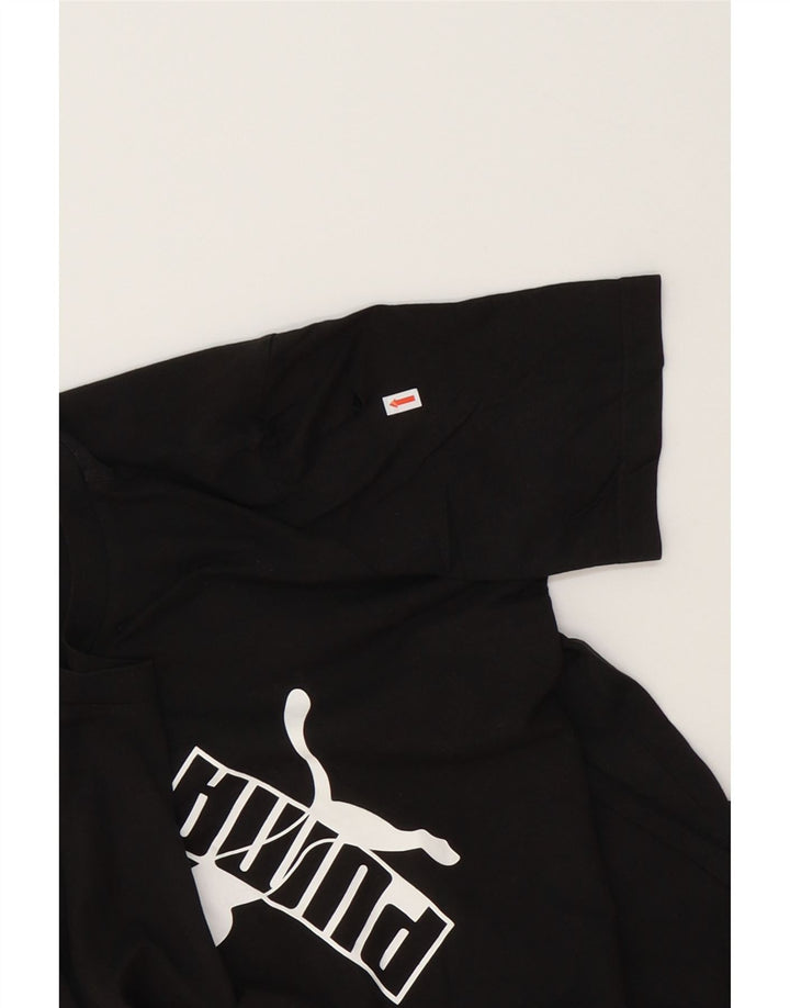 PUMA Mens Graphic T-Shirt Top Small Black Cotton Vintage Puma and Second-Hand Puma from Messina Hembry 