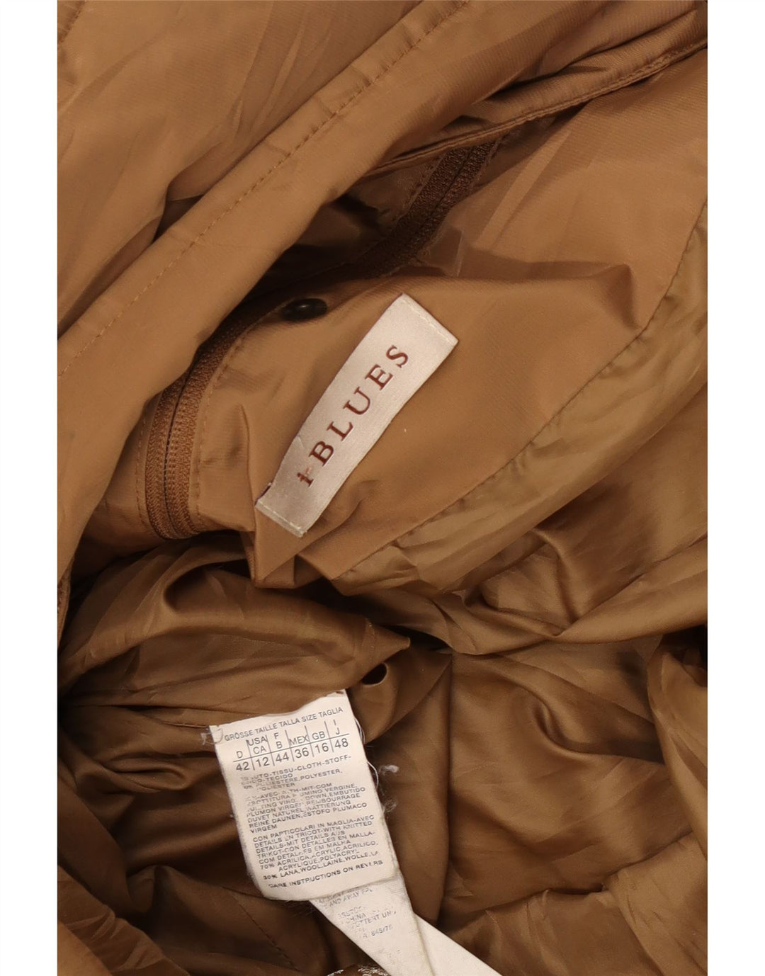 i Blues Womens Polstret Frakke UK 16 Large Brown Polyester