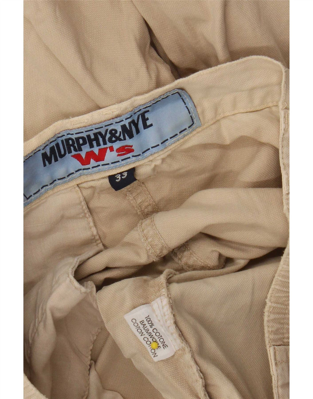 Murphy & Nye Dame Cargo Shorts W33 Large Beige Bomuld