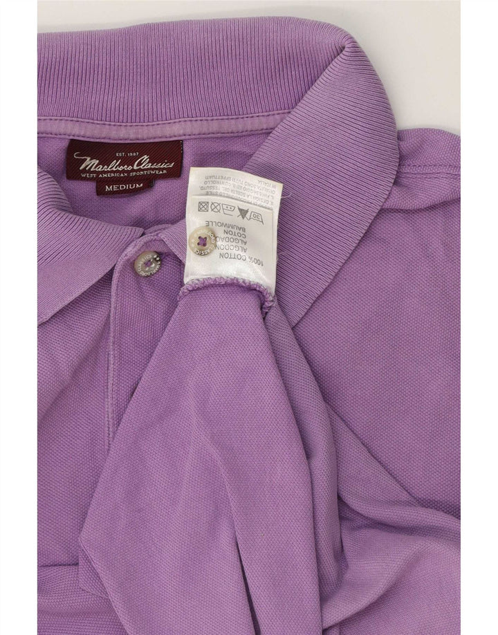 Marlboro Classics Poloshirt til mænd Medium Lilla Bomuld