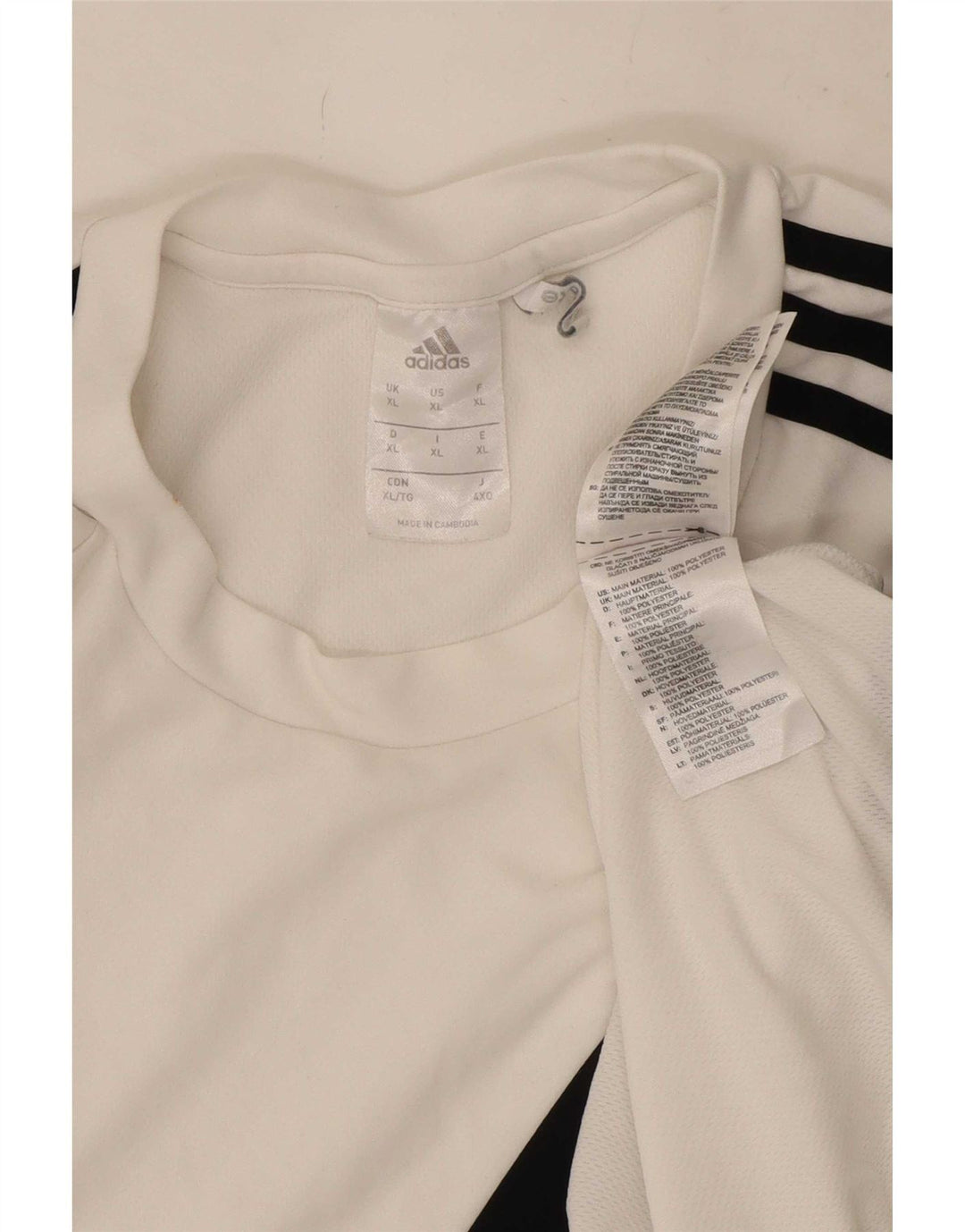Adidas Herre Climalite T-Shirt Top XL Hvid Colourblock Polyester