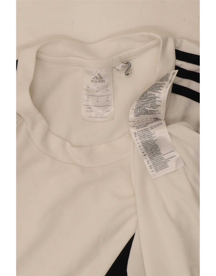 Adidas Herre Climalite T-Shirt Top XL Hvid Colourblock Polyester