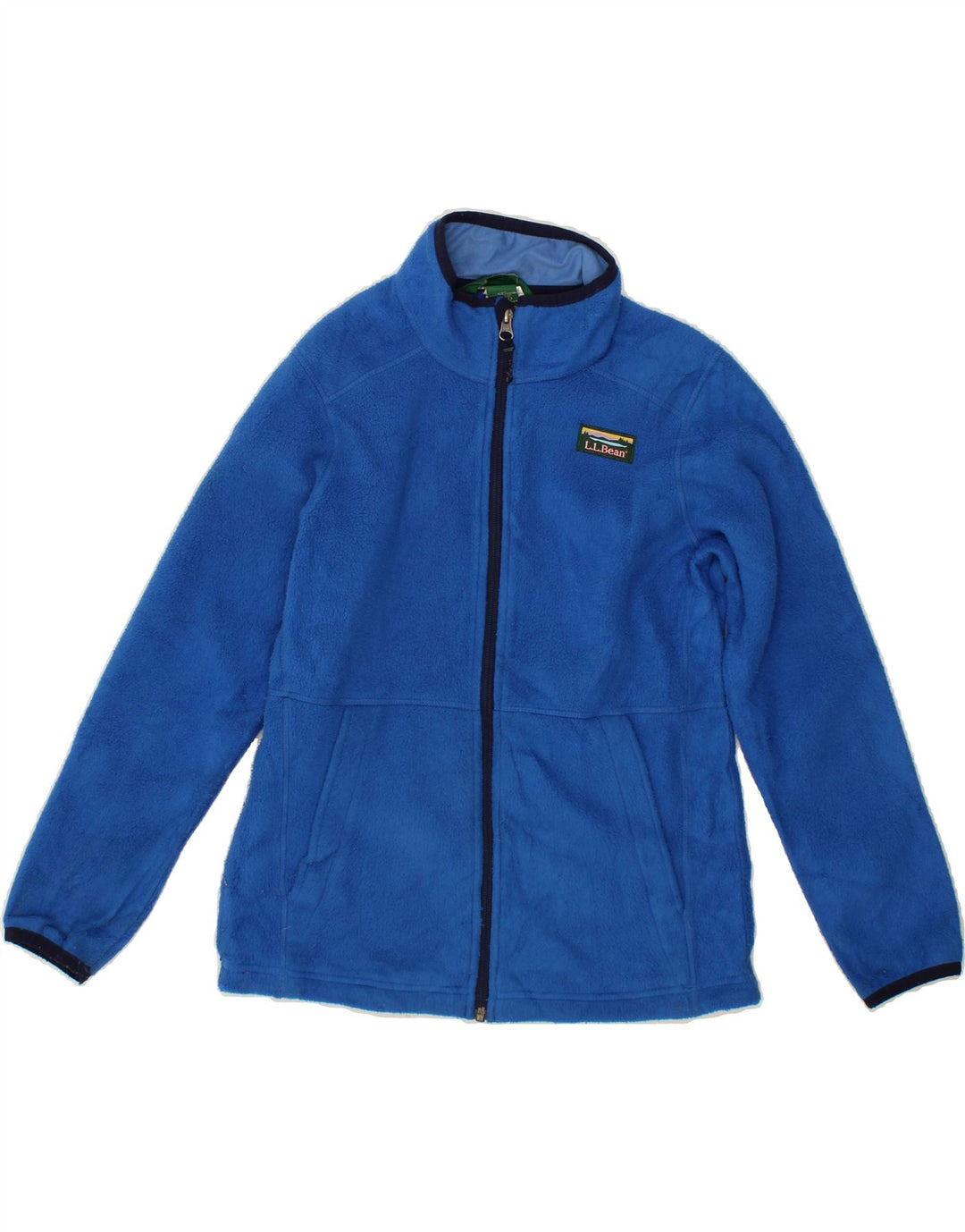 L.L.BEAN Boys Fleece Jacket 10-11 Years Medium Blue Polyester Vintage L.L.Bean and Second-Hand L.L.Bean from Messina Hembry 