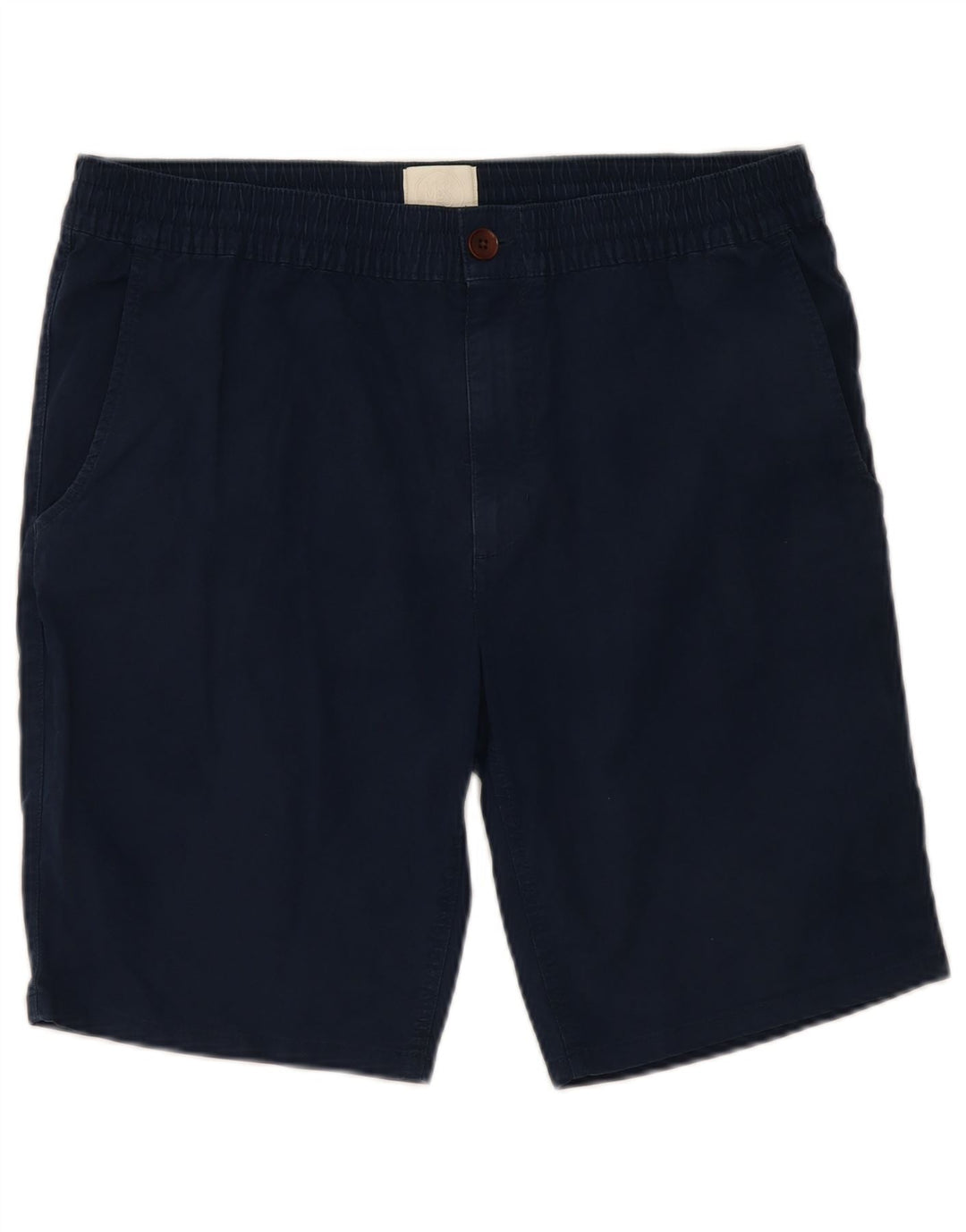 MARKS & SPENCER Chino-shorts til mænd store W36 marineblå bomuld