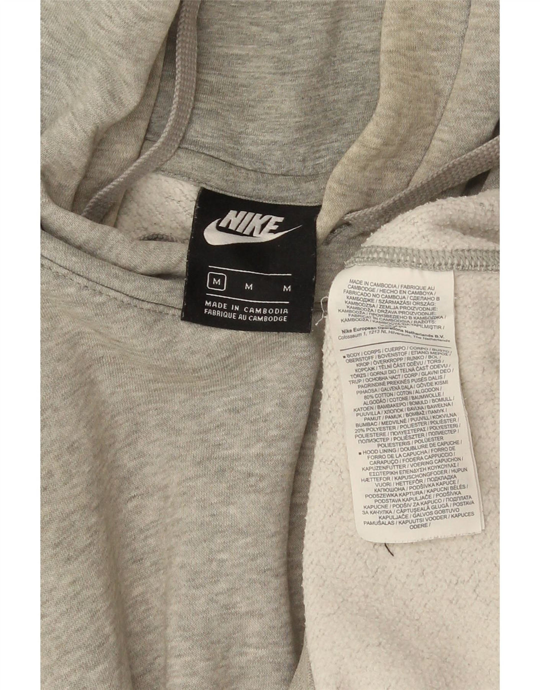 Nike Herre hættetrøje Jumper Medium Grey Flecked Bomuld