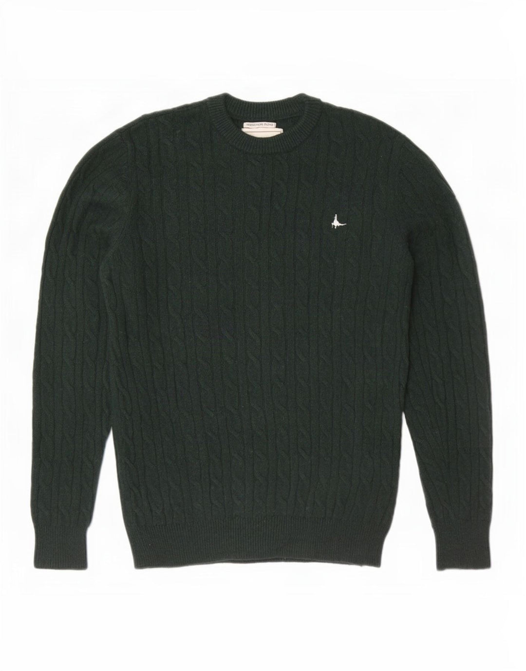 Jack Wills Herre Crew Neck Jumper Sweater Medium Green Merino Wool
