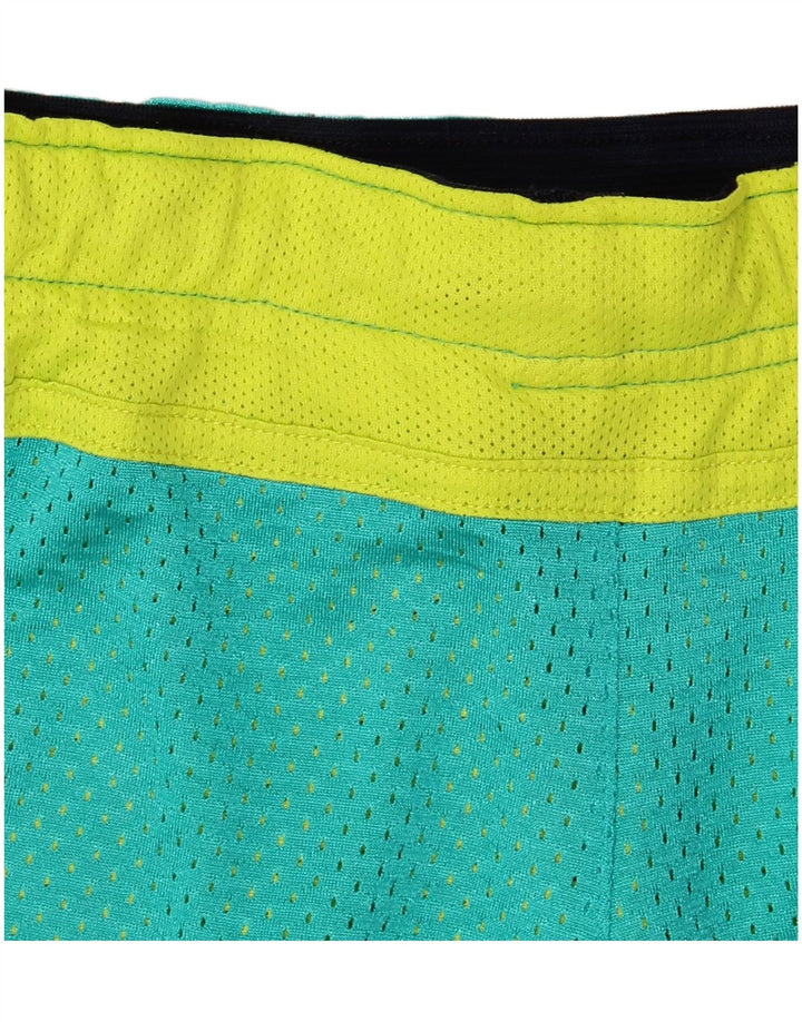 Nike sportsshorts til kvinder UK 10 Small Green Colourblock Polyester