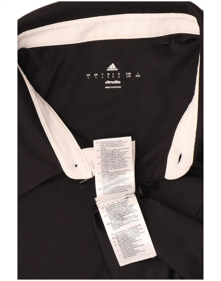 Adidas Herre Climalite Polo Shirt Stor sort polyester