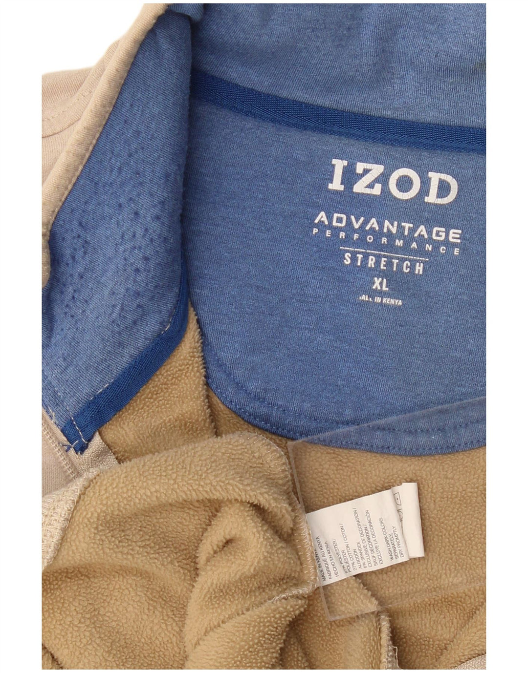 IZOD Sweatshirt med lynlås til mænd XL Beige Polyester