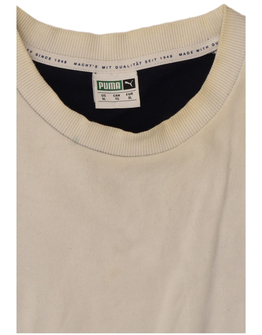 Puma Herre Sweatshirt Jumper XL Navy Blue Colourblock