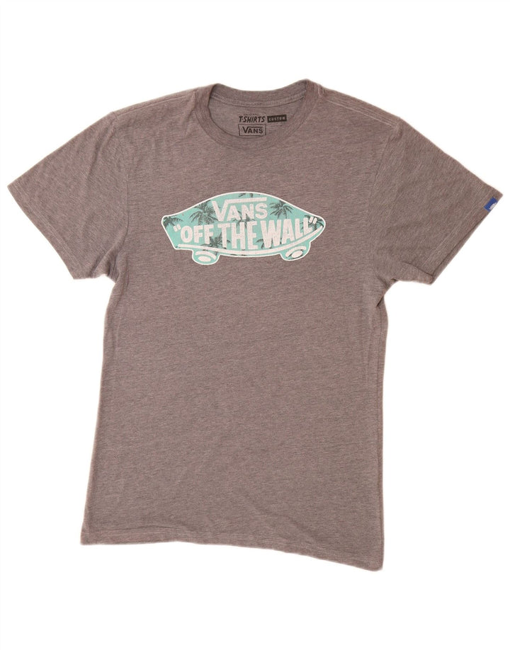 Vans Herre Custom Fit Grafisk T-Shirt Top Lille Grå