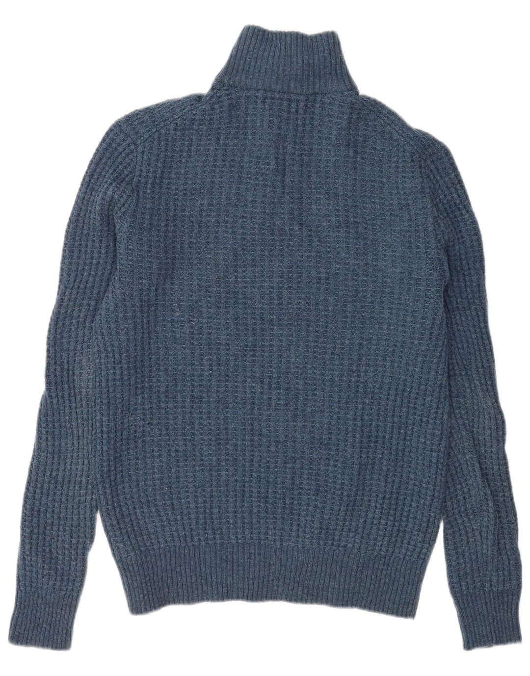 Gap Herre Zip Neck Jumper Sweater Lille Blå Lammeuld