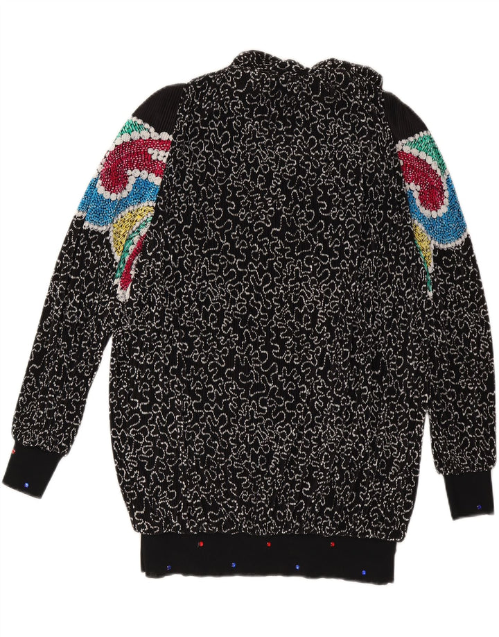 VIRGINIE Dame Oversized V-hals sweater UK 18 XL Sort