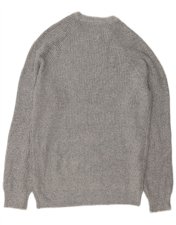 Marks & Spencer Herre sweater med rund hals, lille grå polyamid
