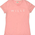 JACK WILLS Womens Graphic T-Shirt Top UK 12 Medium  Pink Cotton | Vintage Jack Wills | Thrift | Second-Hand Jack Wills | Used Clothing | Messina Hembry 