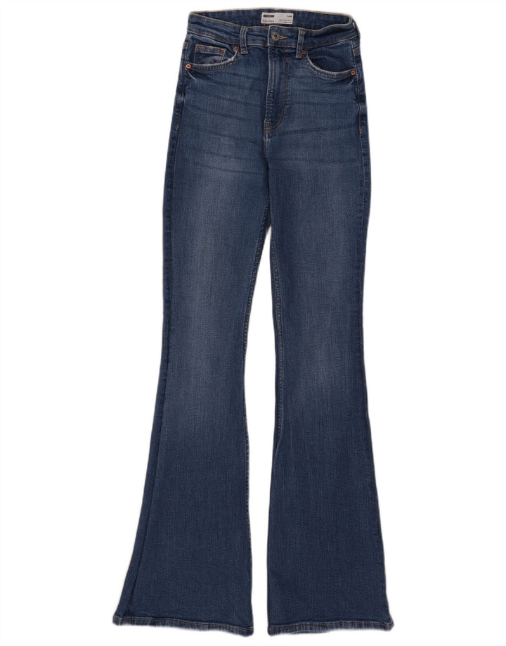Bershka Dame Flared Jeans EU 34 XS W24 L32 Blå