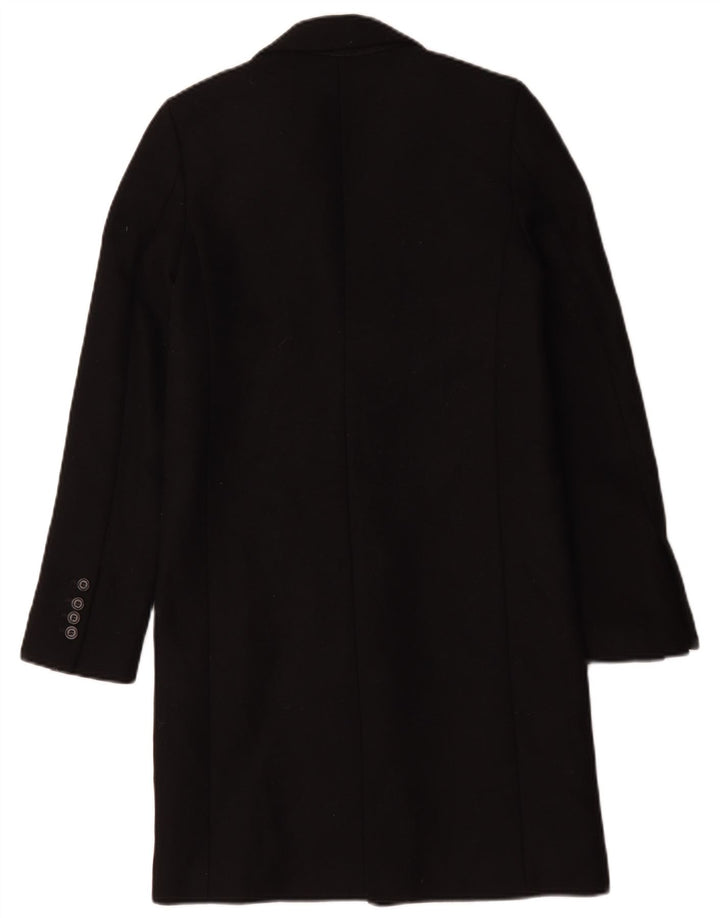 Zara Dame Overfrakke UK 6 XS Sort Polyester