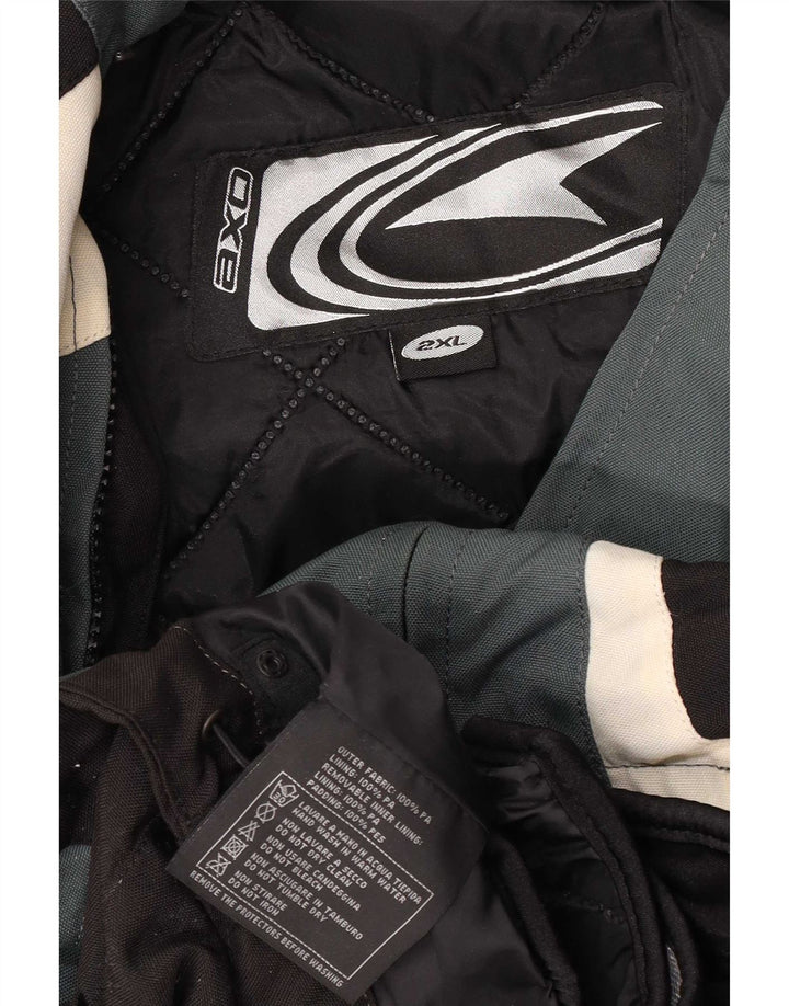AXO Herre Graphic Racer Jacket UK 44 2XL Sort Colourblock Polyester