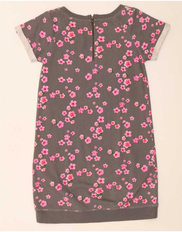 Sun68 Womens Shift Dress UK 10 Small Grey Floral Cotton
