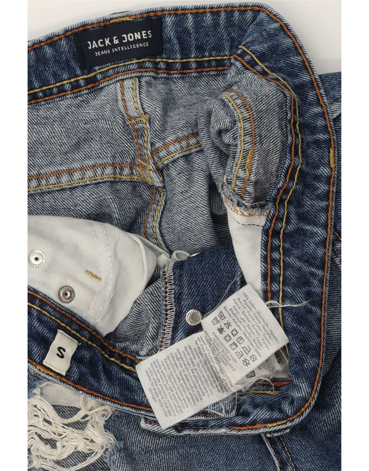Jack & Jones Herre Distressed Regular Fit denimshorts Små W28 blå bomuld