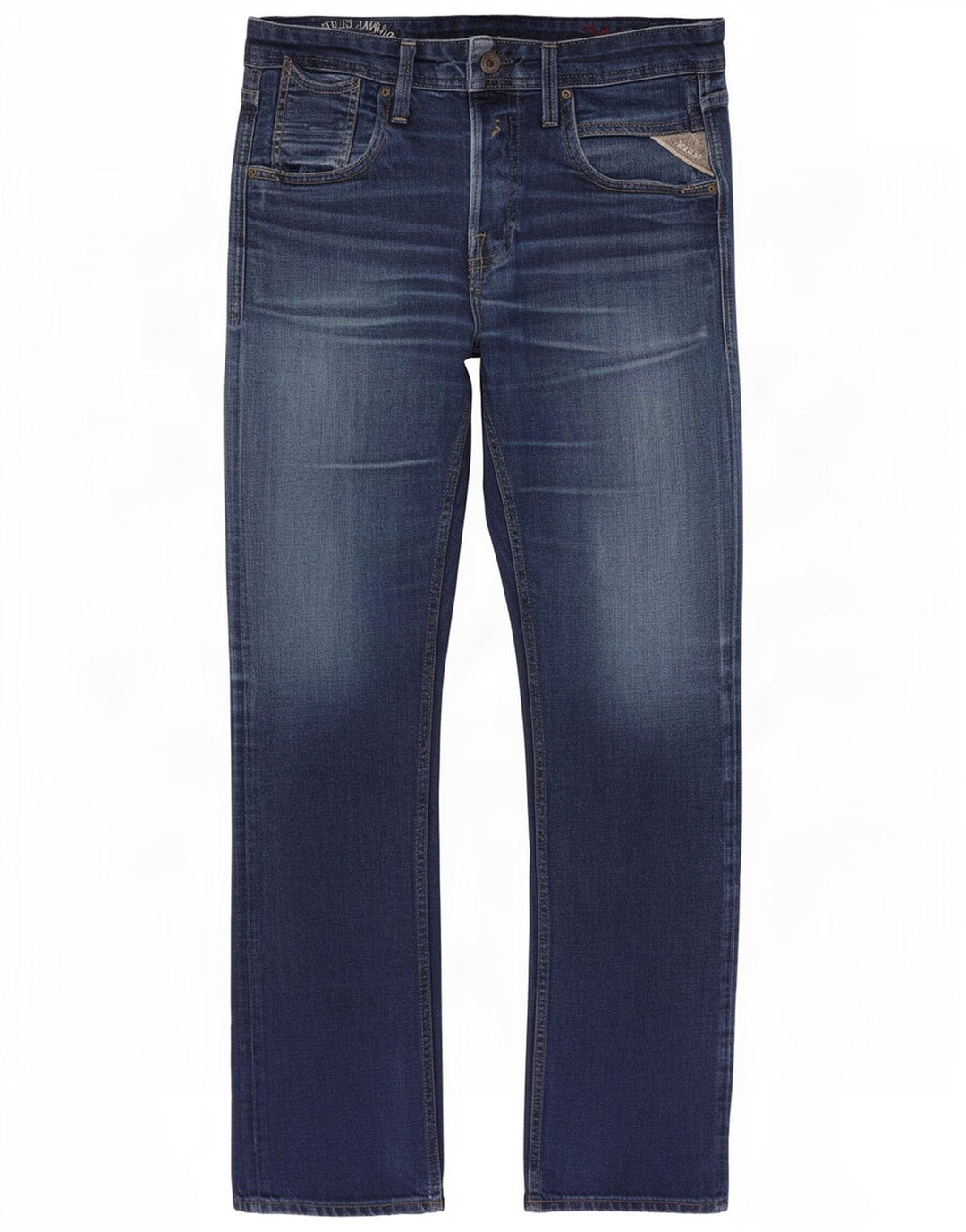 Replay Herre Straight Jeans W31 L34 Marineblå Bomuld