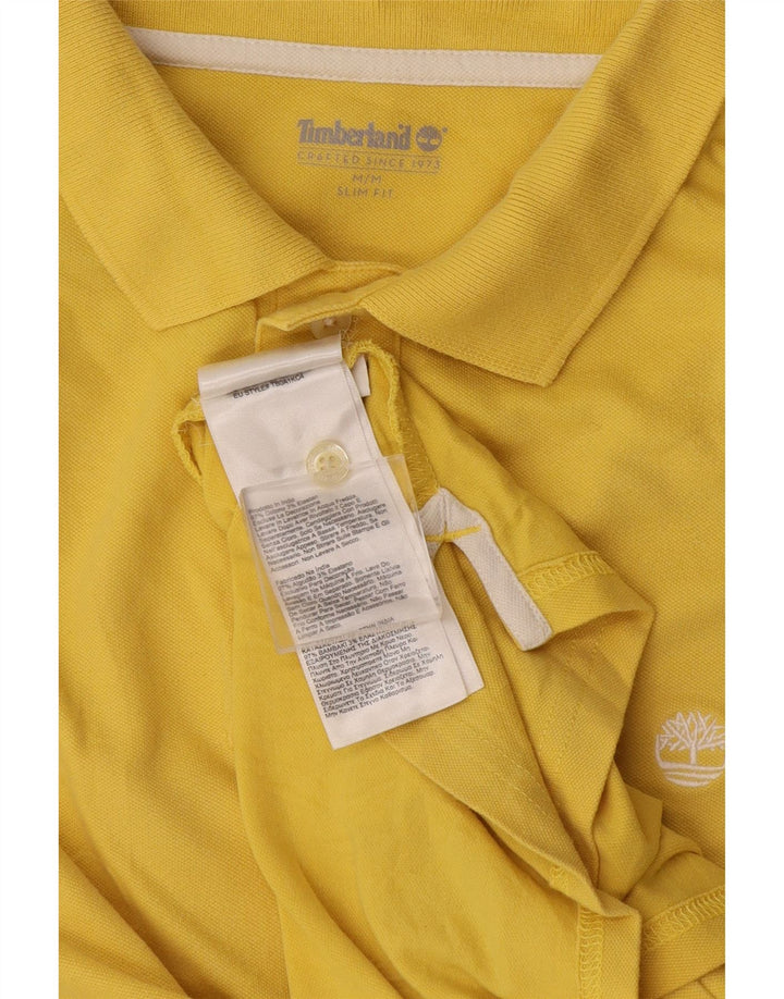 Timberland Herre Slim Fit Polo Shirt Medium Gul Bomuld