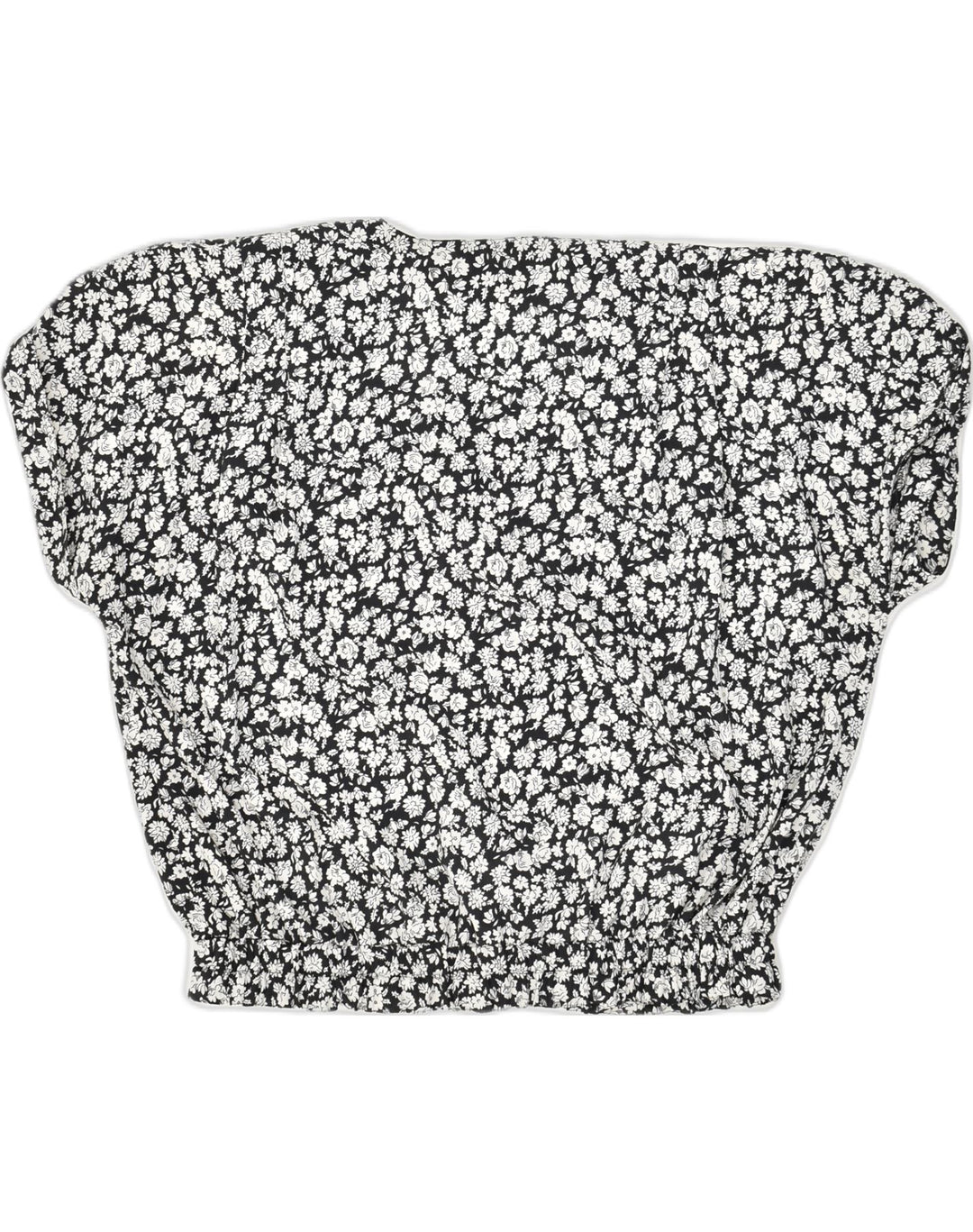 TRU Womens Blouse Top IT 42 Medium Black Floral Polyester | Vintage Tru | Thrift | Second-Hand Tru | Used Clothing | Messina Hembry 