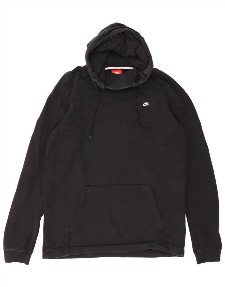 NIKE Mens Hoodie Jumper Medium Black Cotton Vintage Nike and Second-Hand Nike from Messina Hembry 