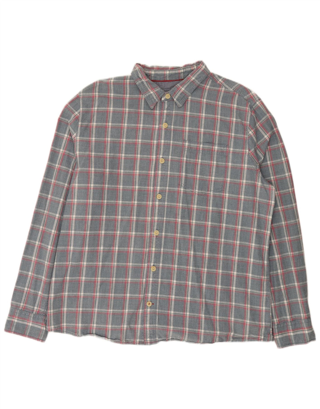 Fat Face Herre Regular Fit skjorte 2XL Grå Plaid Bomuld