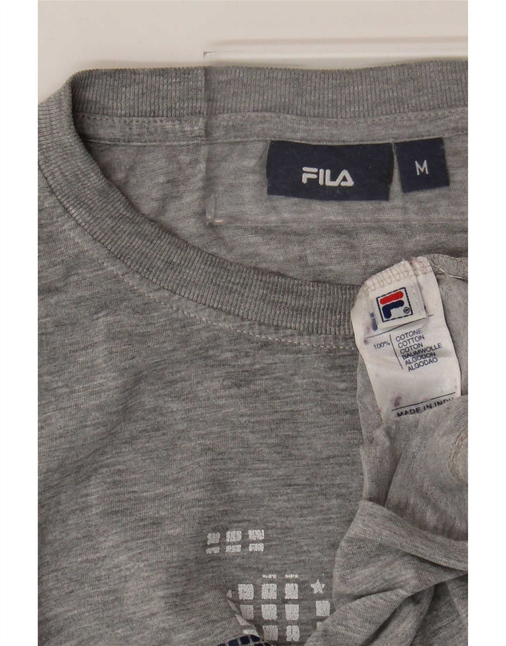 Fila Herre grafisk T-shirt top mellemgrå bomuld