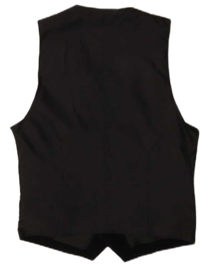 Vintage herre ruskind vest XS sort læder