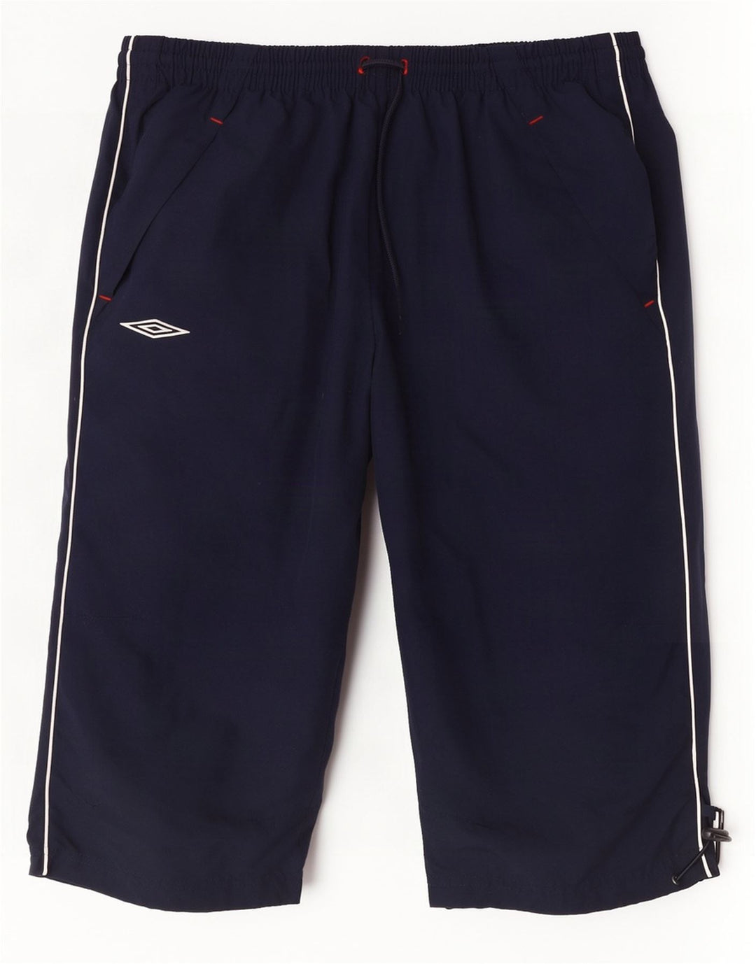 Umbro Herre Graphic Bermuda Sports Shorts Small Navy Blue Polyester