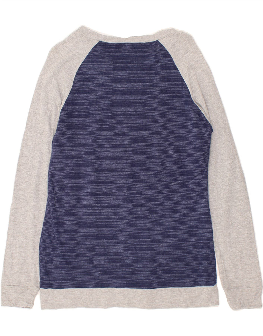 NFL Womens Patriots Sweatshirt Jumper UK 14 Medium Navy Blue Colourblock Vintage NFL and Second-Hand NFL from Messina Hembry 