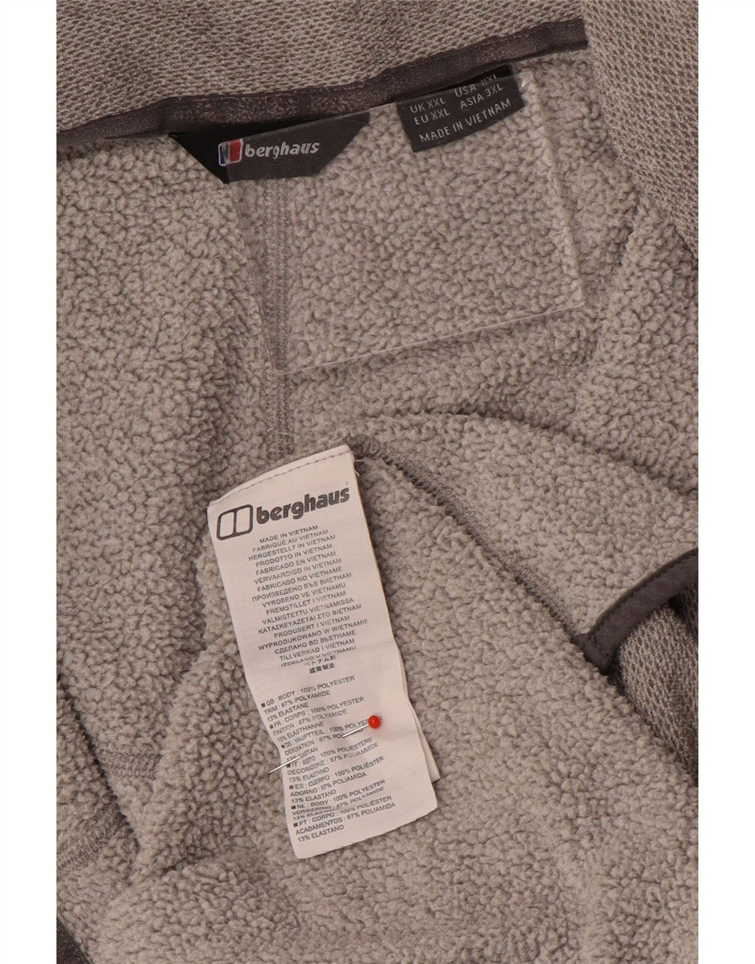 Berghaus Sweatshirt med lynlås til mænd 2XL Grå polyester
