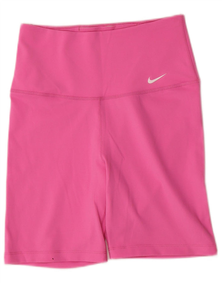 Nike Dame Dri Fit sportsshorts UK 8 Small Pink Polyester