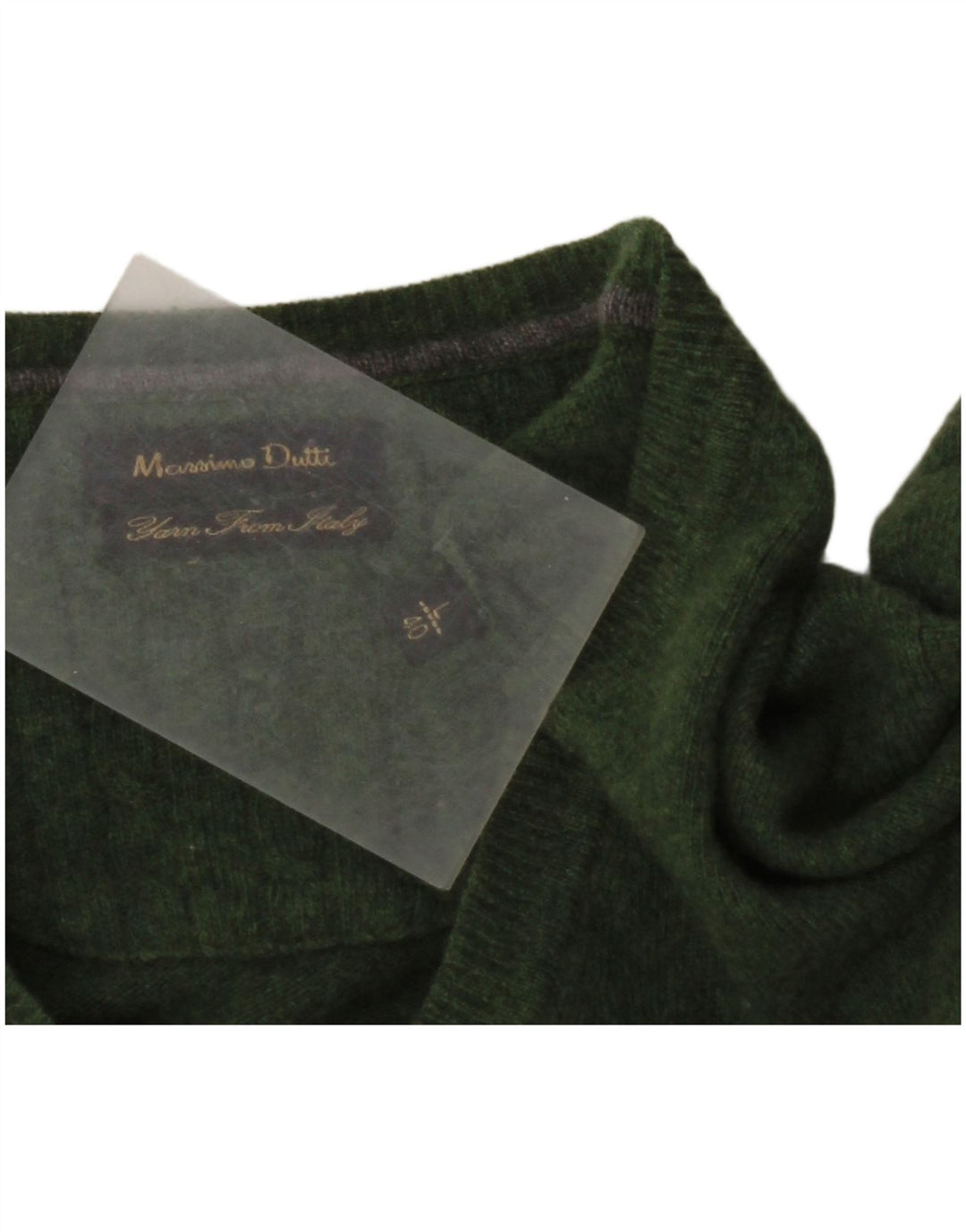 MASSIMO DUTTI Herre V-hals sweater Stor Grøn