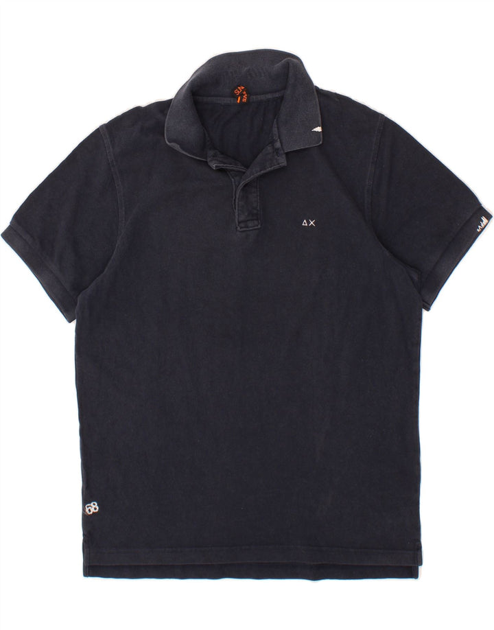 SUN68 Mens Polo Shirt Large Navy Blue Cotton Vintage Sun68 and Second-Hand Sun68 from Messina Hembry 