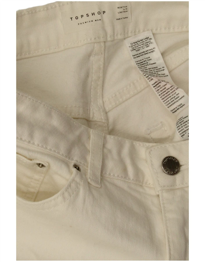 Topshop Dame Slim Jeans W28 L26 Hvid Polyester