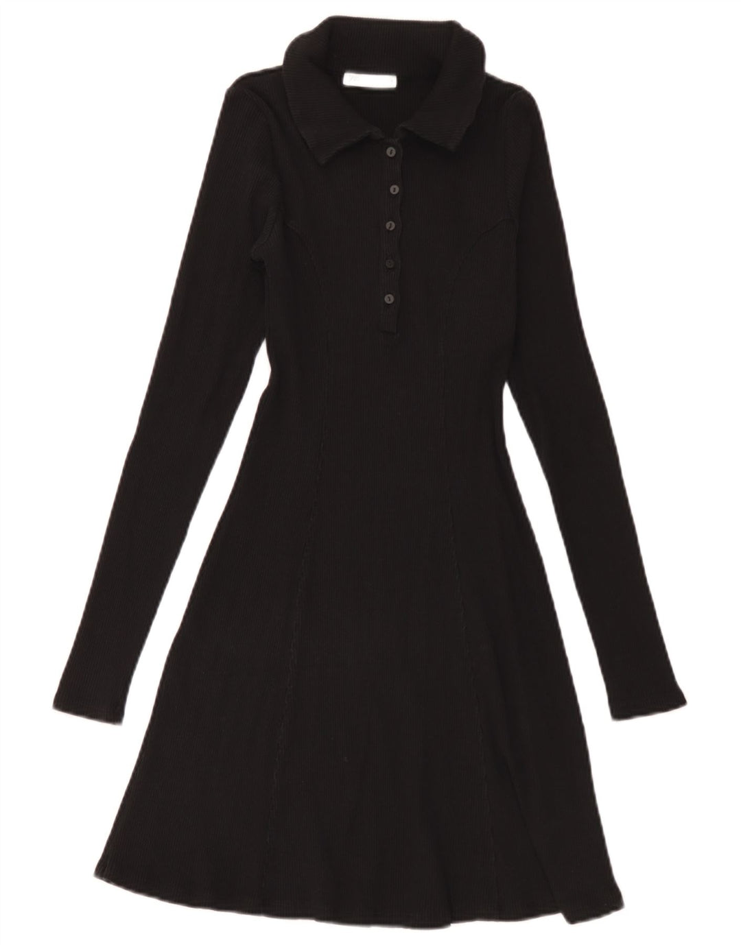 Zara langærmet polokjole til kvinder UK 12 Medium Sort