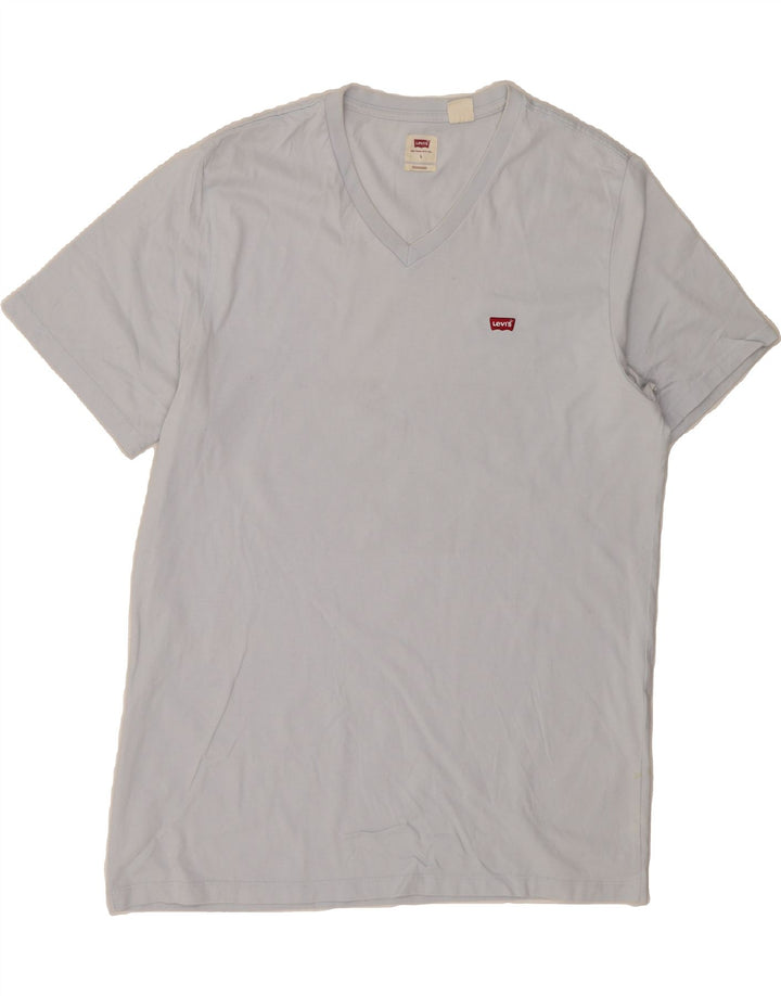 LEVI'S Mens Standard Fit T-Shirt Top Large Blue Cotton Vintage Levi's and Second-Hand Levi's from Messina Hembry 