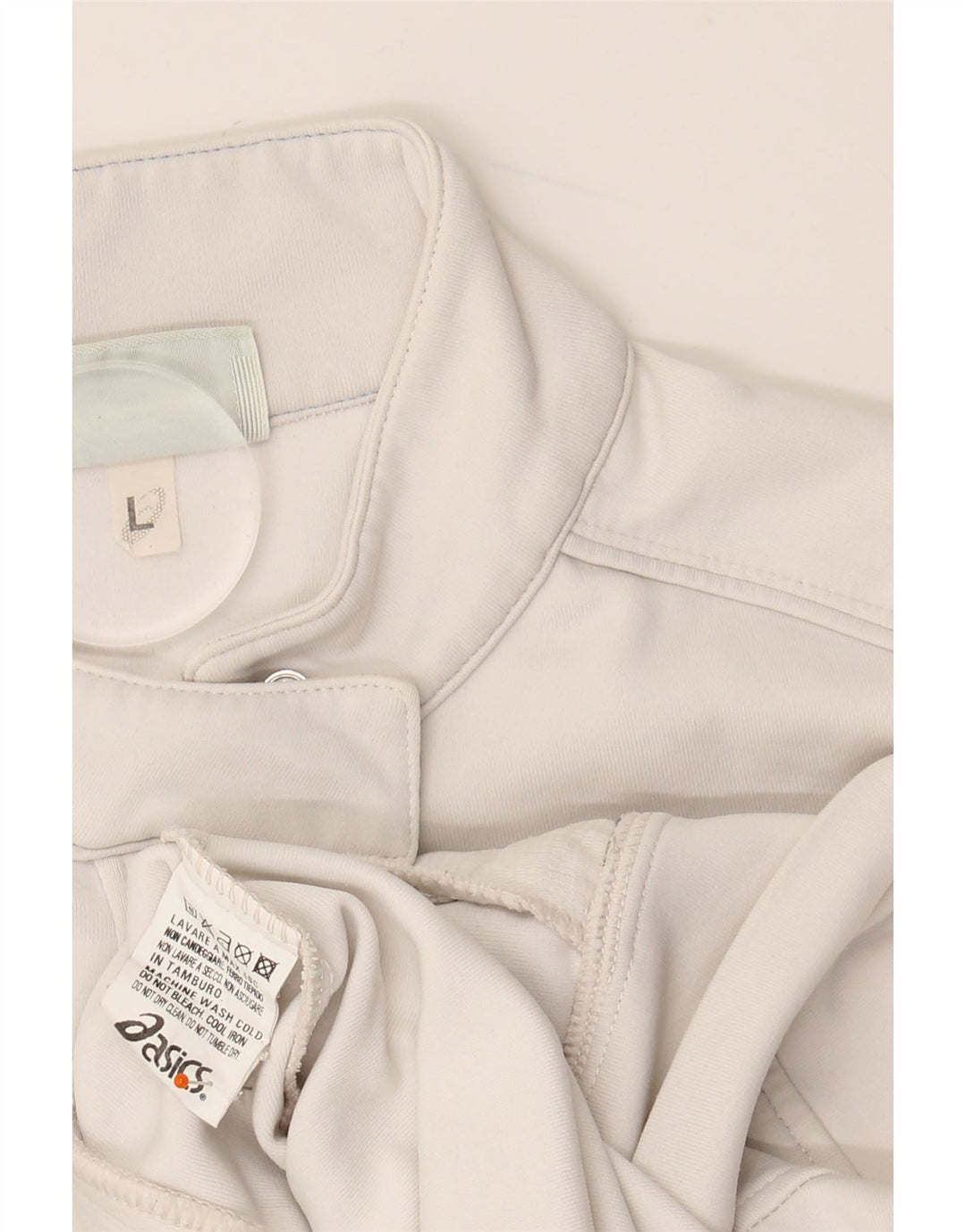 ASICS træningsdragt topjakke til kvinder UK 14 Stor hvid polyamid