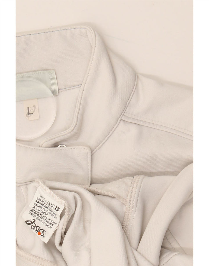 ASICS træningsdragt topjakke til kvinder UK 14 Stor hvid polyamid