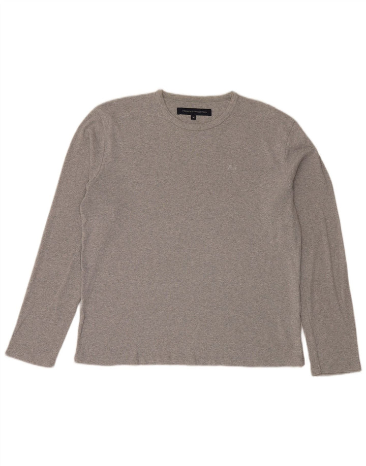 French Connection Herre Top Langærmet Medium Grey Flecked Bomuld