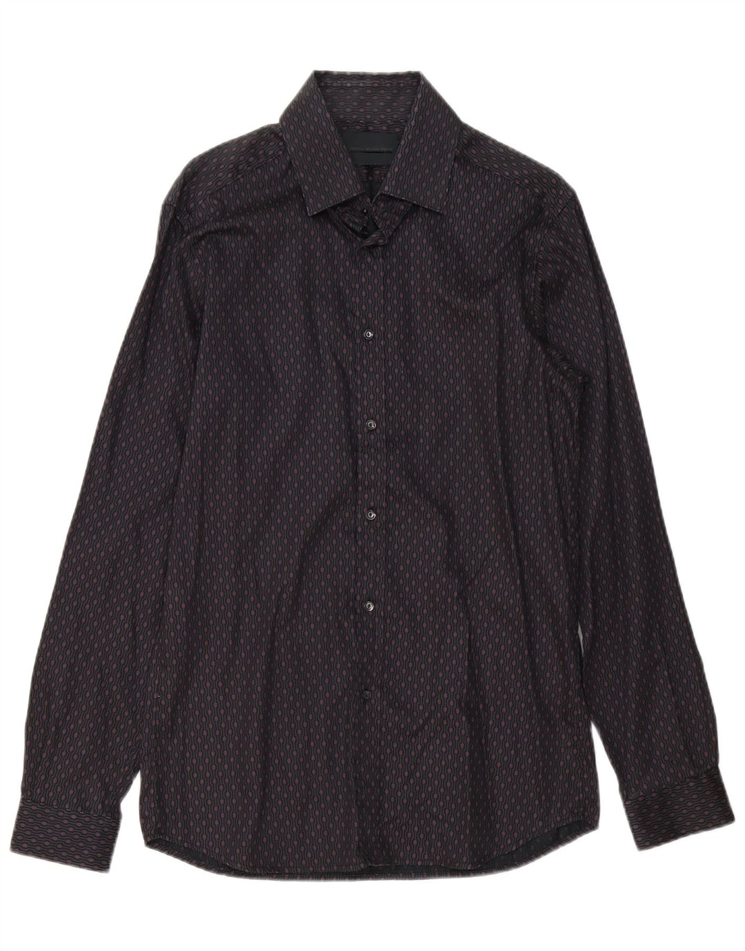Diesel Herreskjorte IT 48 Medium Bourgogne Geometrisk Bomuld