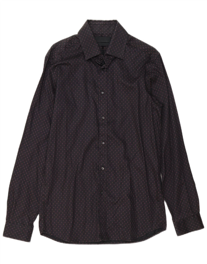Diesel Herreskjorte IT 48 Medium Bourgogne Geometrisk Bomuld