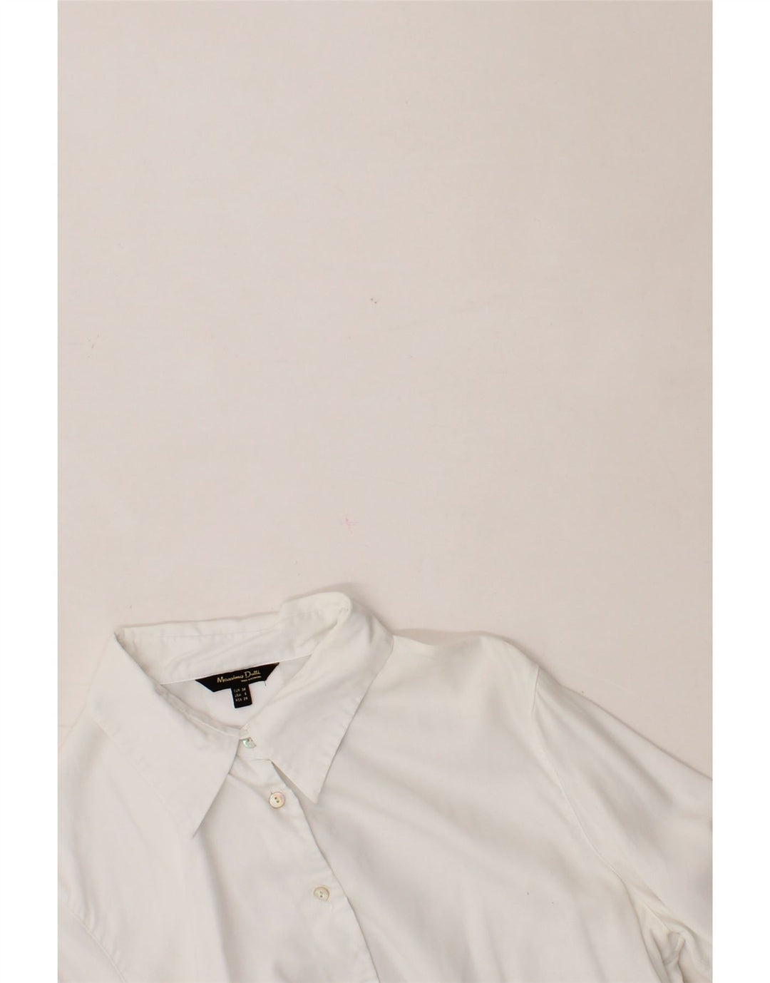 MASSIMO DUTTI Dameskjorte EU 38 Lille Hvid Lyocell