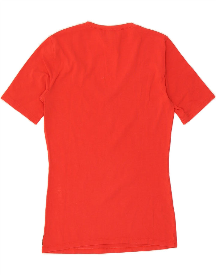 ARMANI JEANS Womens T-Shirt Top UK 12 Medium Red Vintage Armani Jeans and Second-Hand Armani Jeans from Messina Hembry 