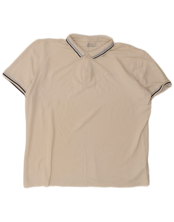 Lotto Herre Polo Shirt 2XL Hvid Bomuld