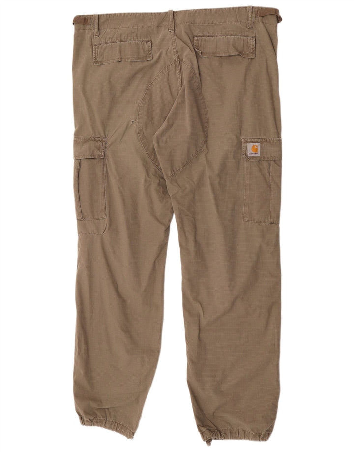 Carhartt Herre Cargo Bukser W40 L34 Khaki Bomuld